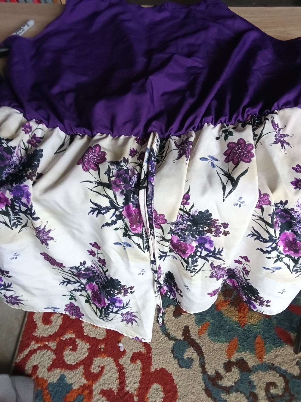 SHEIN Purple and Cream Romper